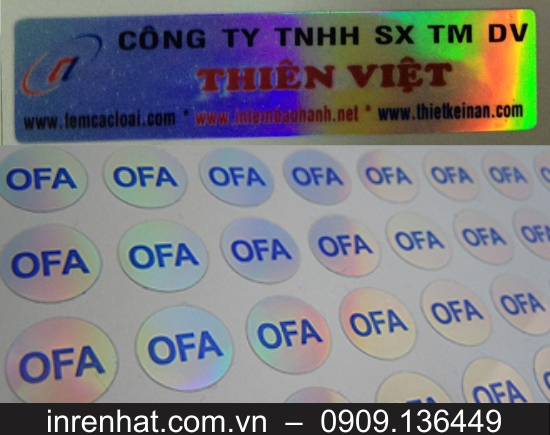 In tem 7 màu - Công Ty TNHH In Ấn Minh Hoàng Label